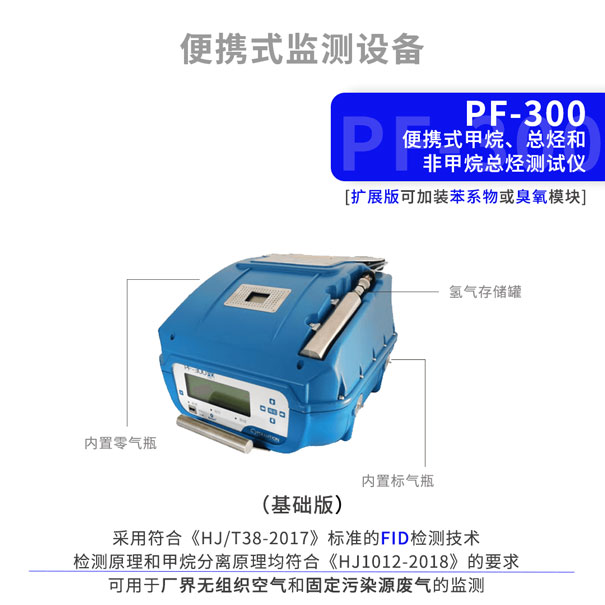 PF-300便携式甲烷、总烃和非甲烷总烃分析仪